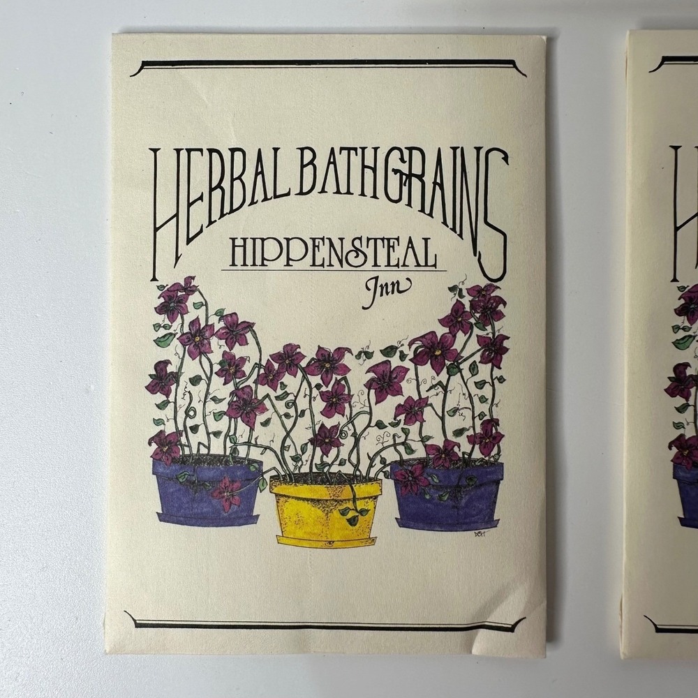 10 Vtg Hippensteal Inn Herbal Bath Grains Scented Packets Gatlinburg TN Ephemera